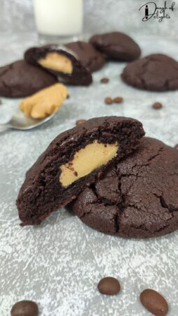 Peanut Butter Stuffed Chocolate Cookies