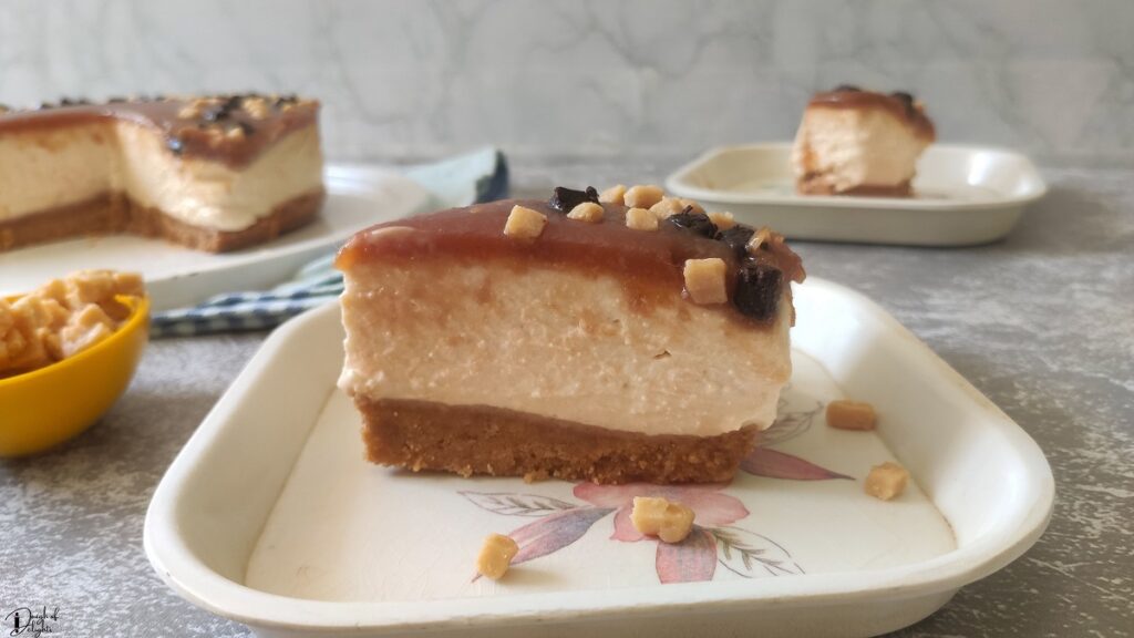 No-Bake Salted Caramel Cheesecake