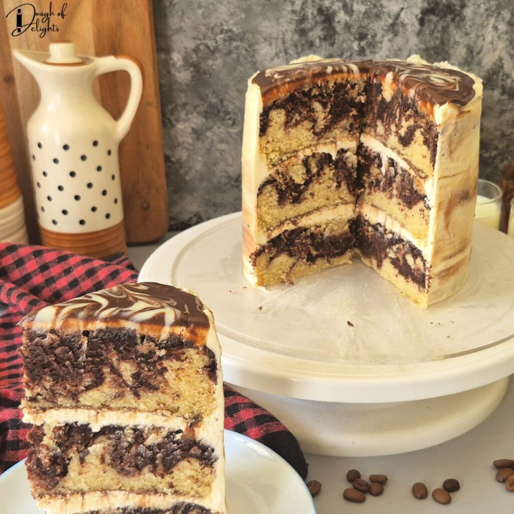 Chocolate Vanilla Marble Cake