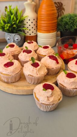Triple Strawberry Cupcakes