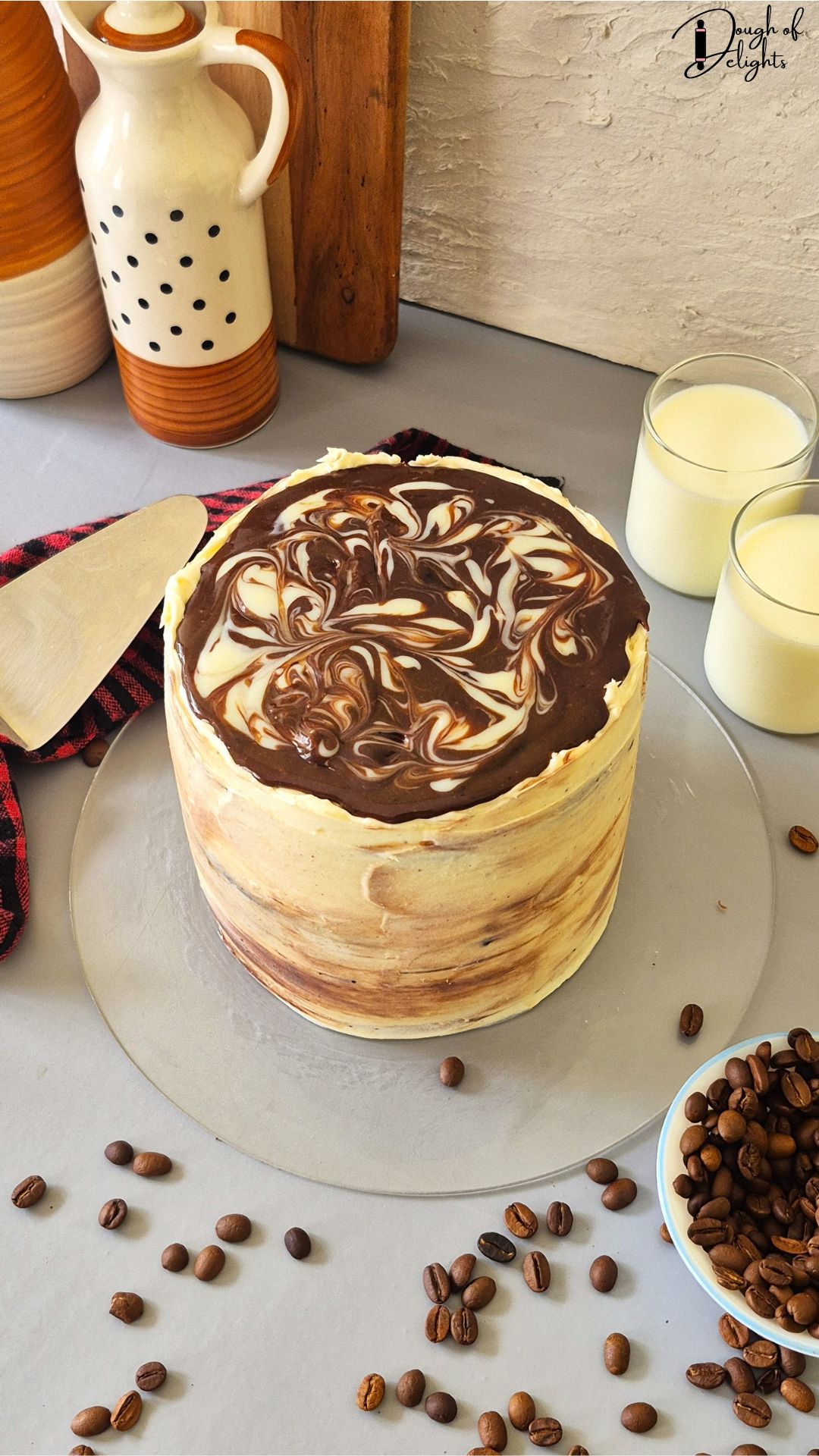 Marble Ganache Layer Cake