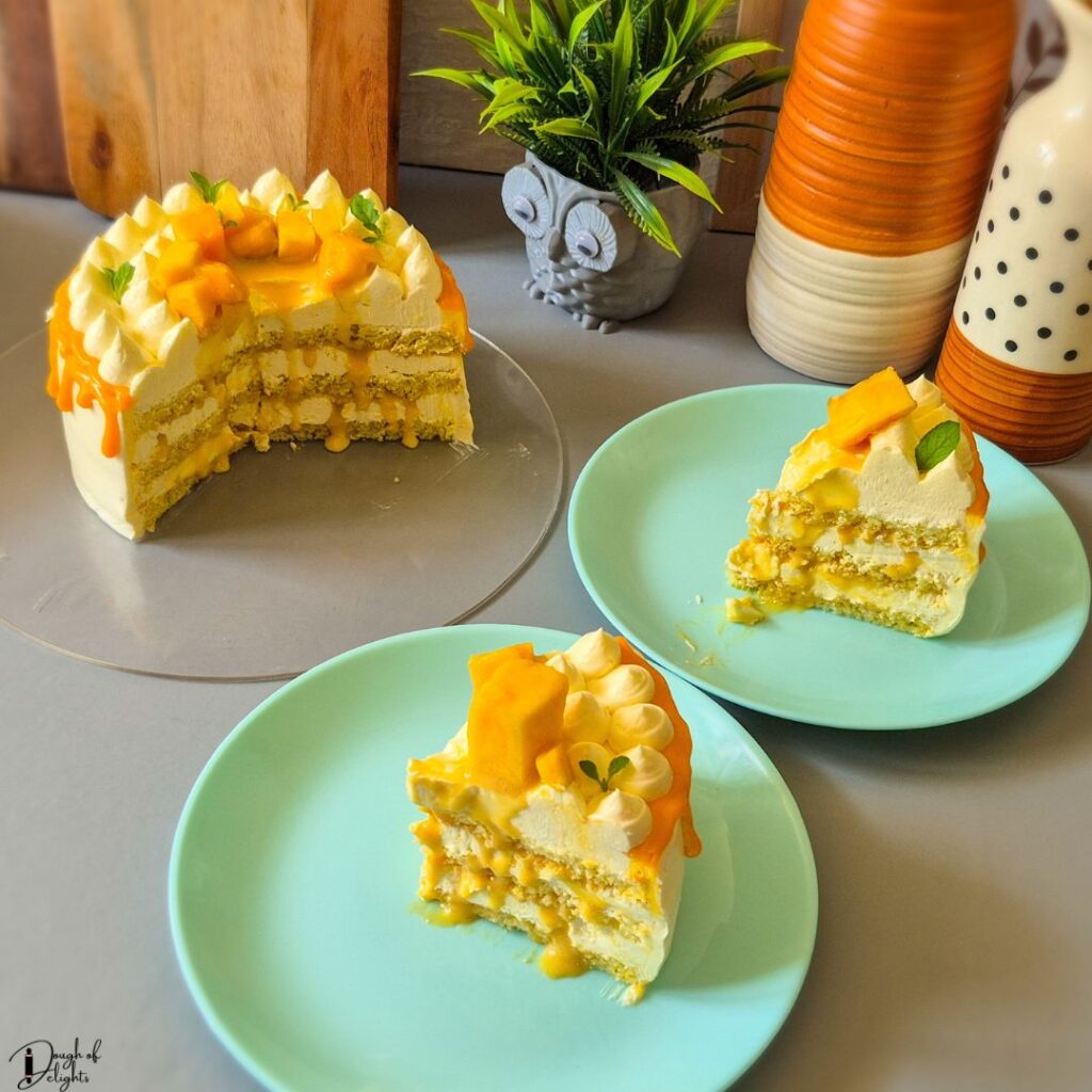 Every Cake Slice Oozes Mango Custard