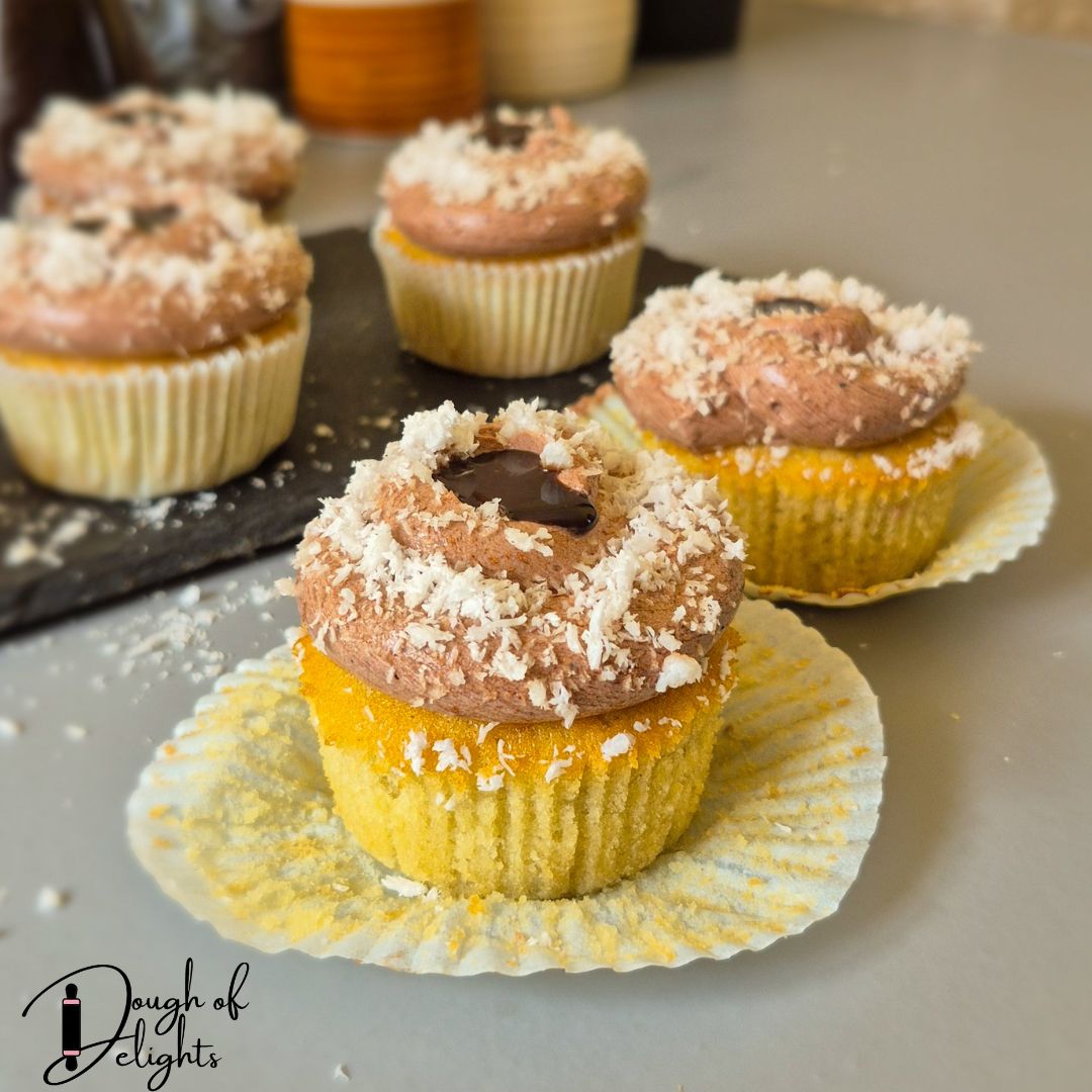 Coconut Chocolate Custard Cupcakes
