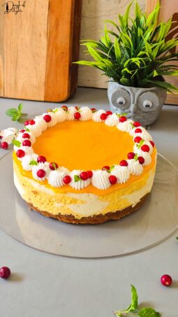 Easy no-bake mango coconut cheesecake recipe for summer