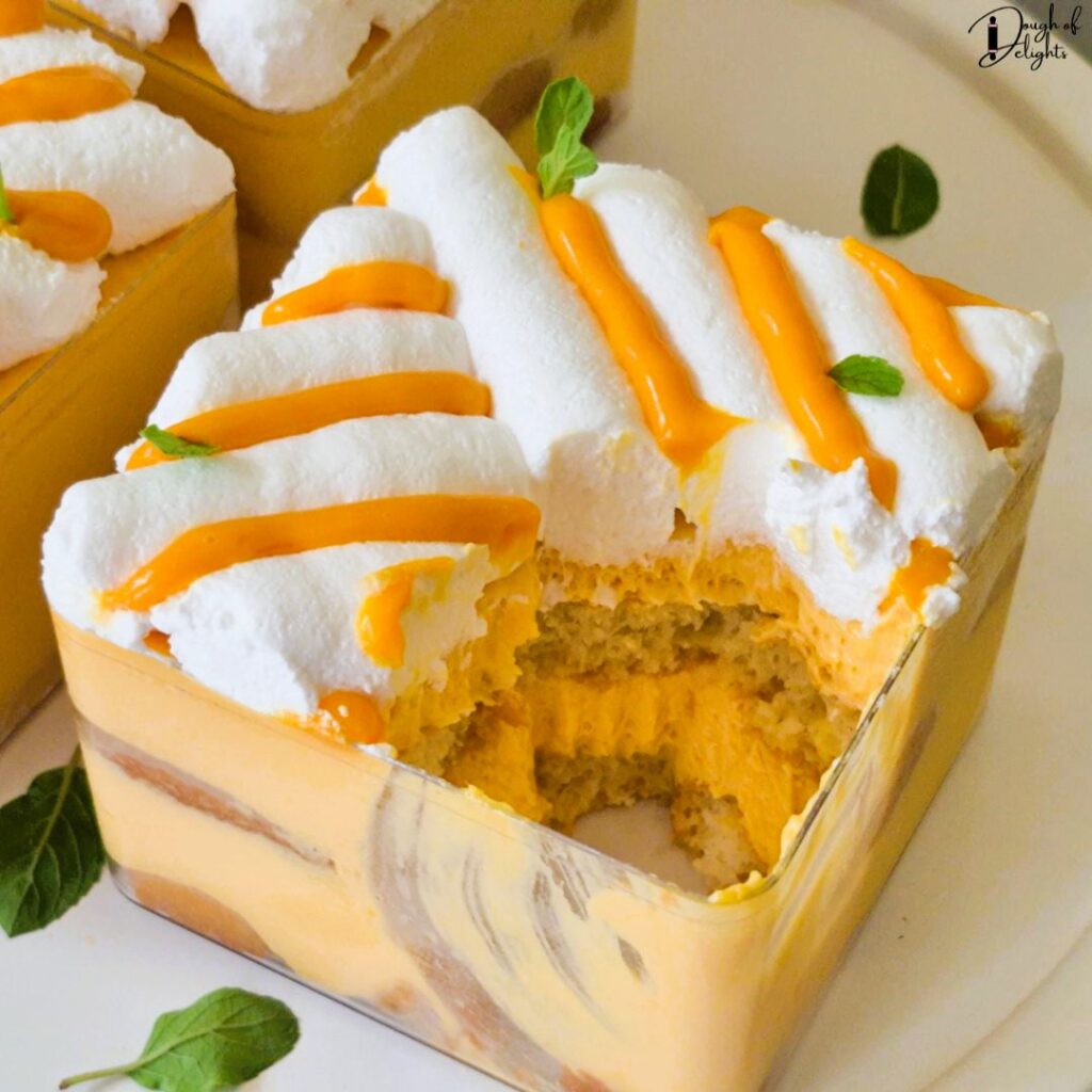 soft & creamy mango tiramisu
