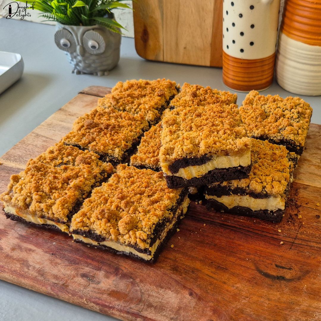 Banana Cheesecake Almond Crumble Brownies