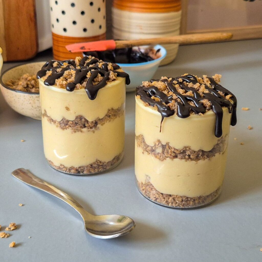 Banana Oats Crumble Pudding 
