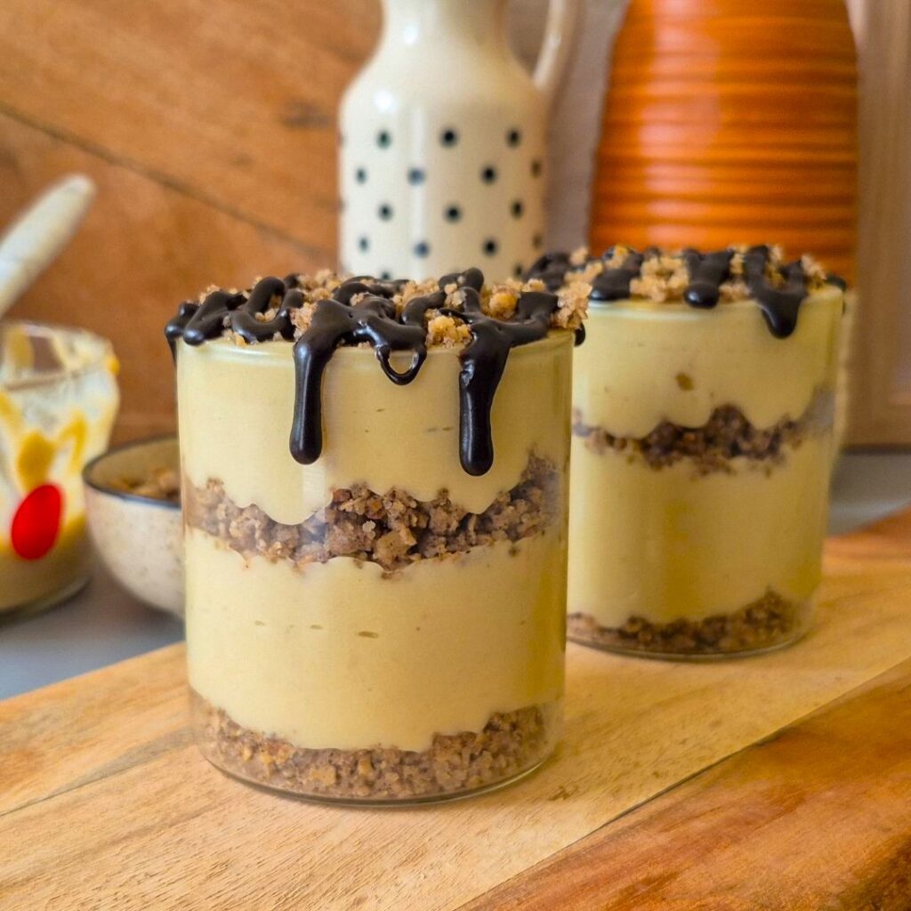 Banana Oat Crumble Pudding jar