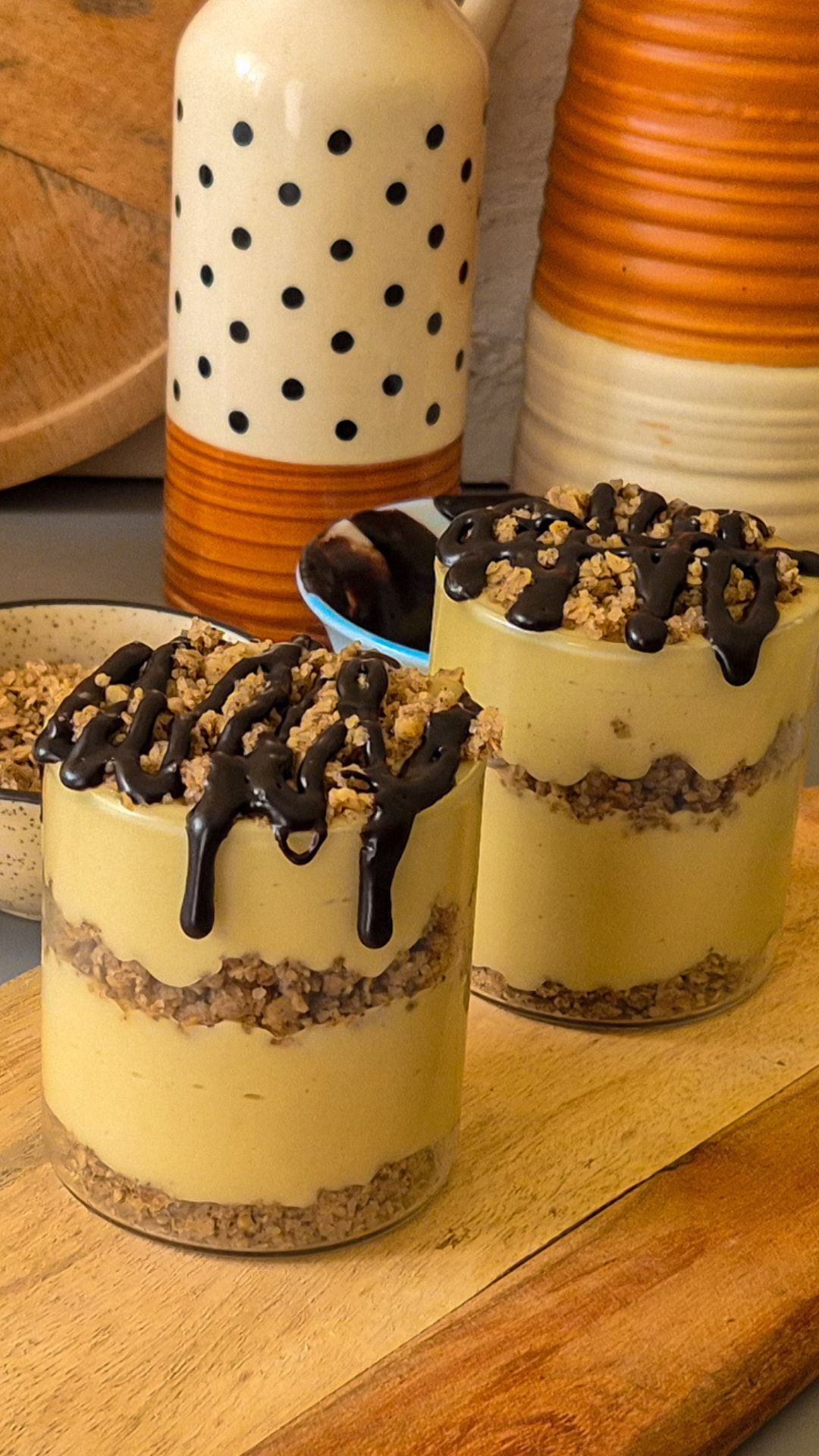 Banana Oat Crumble Pudding